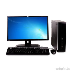 HP COMPAQ 8000 ELITE, INTEL CORE 2 DUO E8600 3.3GHZ, 4GB, 1TB, DVD, 22" WIDE LCD MONITOR